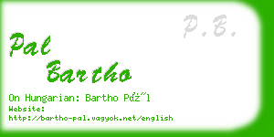 pal bartho business card